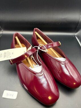 A New Day Red Patent mary jane flats size 8.5 NWT
